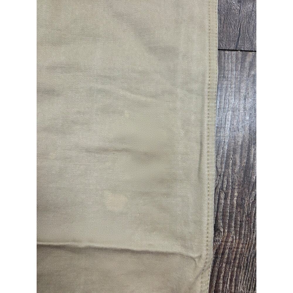 Stacy Adams Tan Pants Khakis Top-Stitch Straight Flat Front 32x30 (tag34x32) - Picture 2 of 10